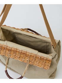 【LOISIR】【2WAY】異素材コンビトートバッグ 詳細画像 ブラック 10