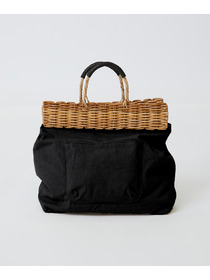 【LOISIR】【2WAY】異素材コンビトートバッグ 詳細画像 ブラック 11