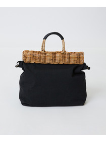 【LOISIR】【2WAY】異素材コンビトートバッグ 詳細画像 ブラック 13