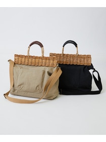 【LOISIR】【2WAY】異素材コンビトートバッグ 詳細画像 ブラック 17