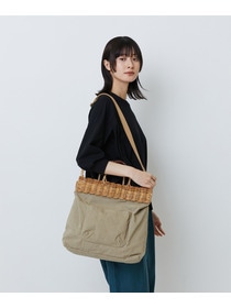 【LOISIR】【2WAY】異素材コンビトートバッグ 詳細画像 ブラック 2