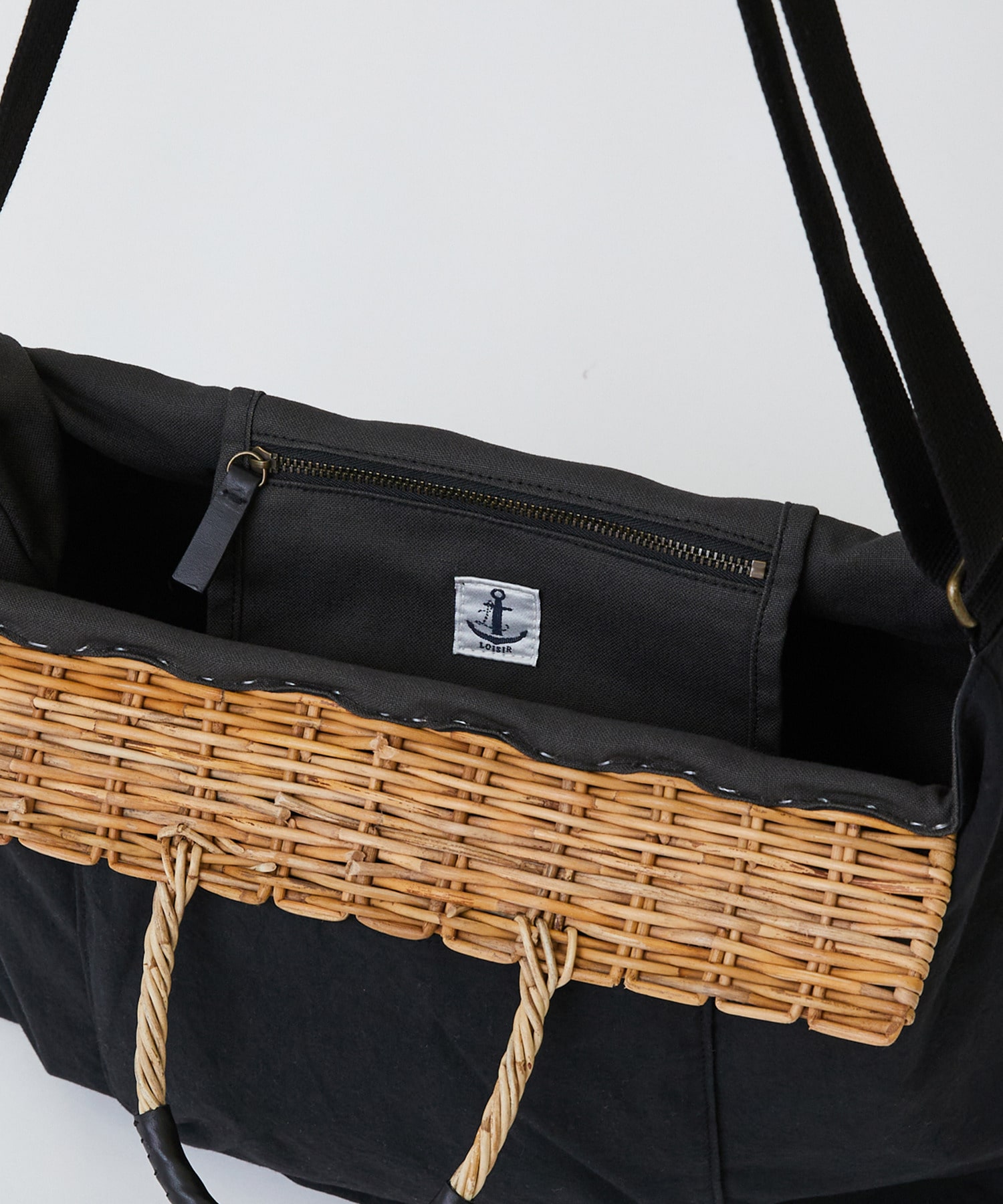【LOISIR】【2WAY】異素材コンビトートバッグ 詳細画像 ブラック 15