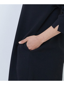 【LOISIR】エコダブルクロススタンドカラーワンピース 詳細画像 ブラック 11