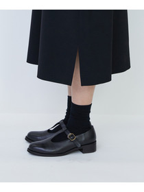 【LOISIR】エコダブルクロススタンドカラーワンピース 詳細画像 ブラック 12