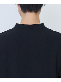 【LOISIR】エコダブルクロススタンドカラーワンピース 詳細画像 ブラック 9