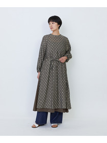 【LOISIR】【3WAY】オリジナル柄カットジャカードワンピース 詳細画像 ブラック系その他 4