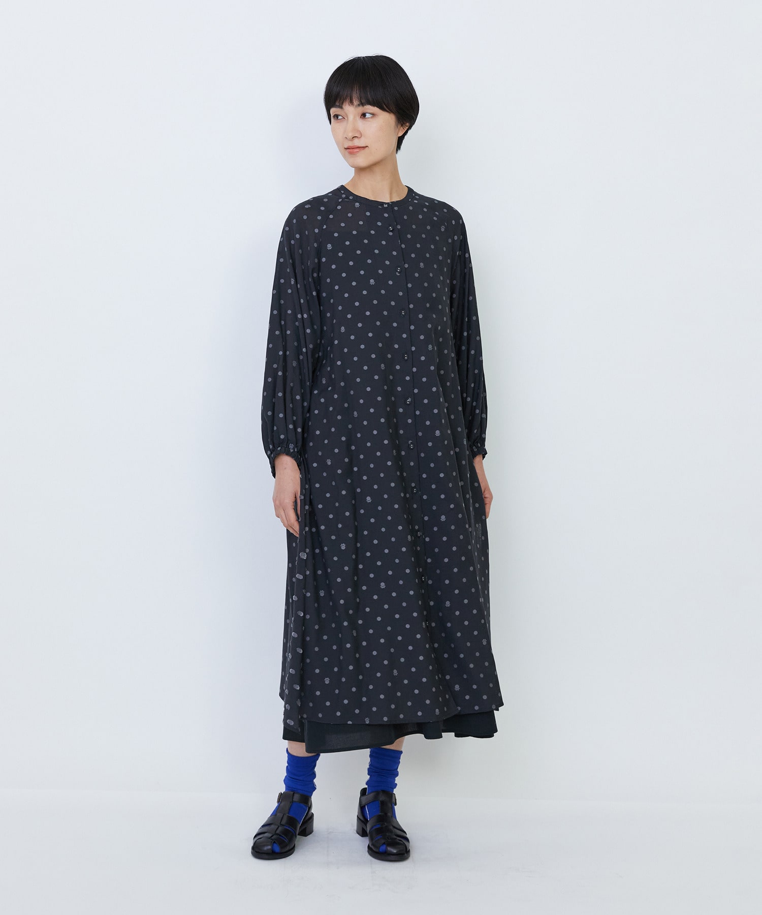 【LOISIR】【3WAY】オリジナル柄カットジャカードワンピース 詳細画像 ブラック系その他 10