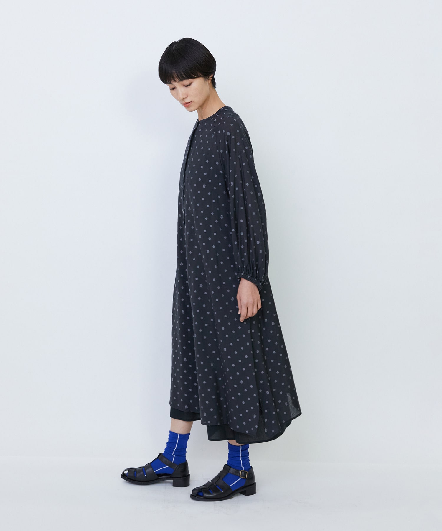 【LOISIR】【3WAY】オリジナル柄カットジャカードワンピース 詳細画像 ブラック系その他 11