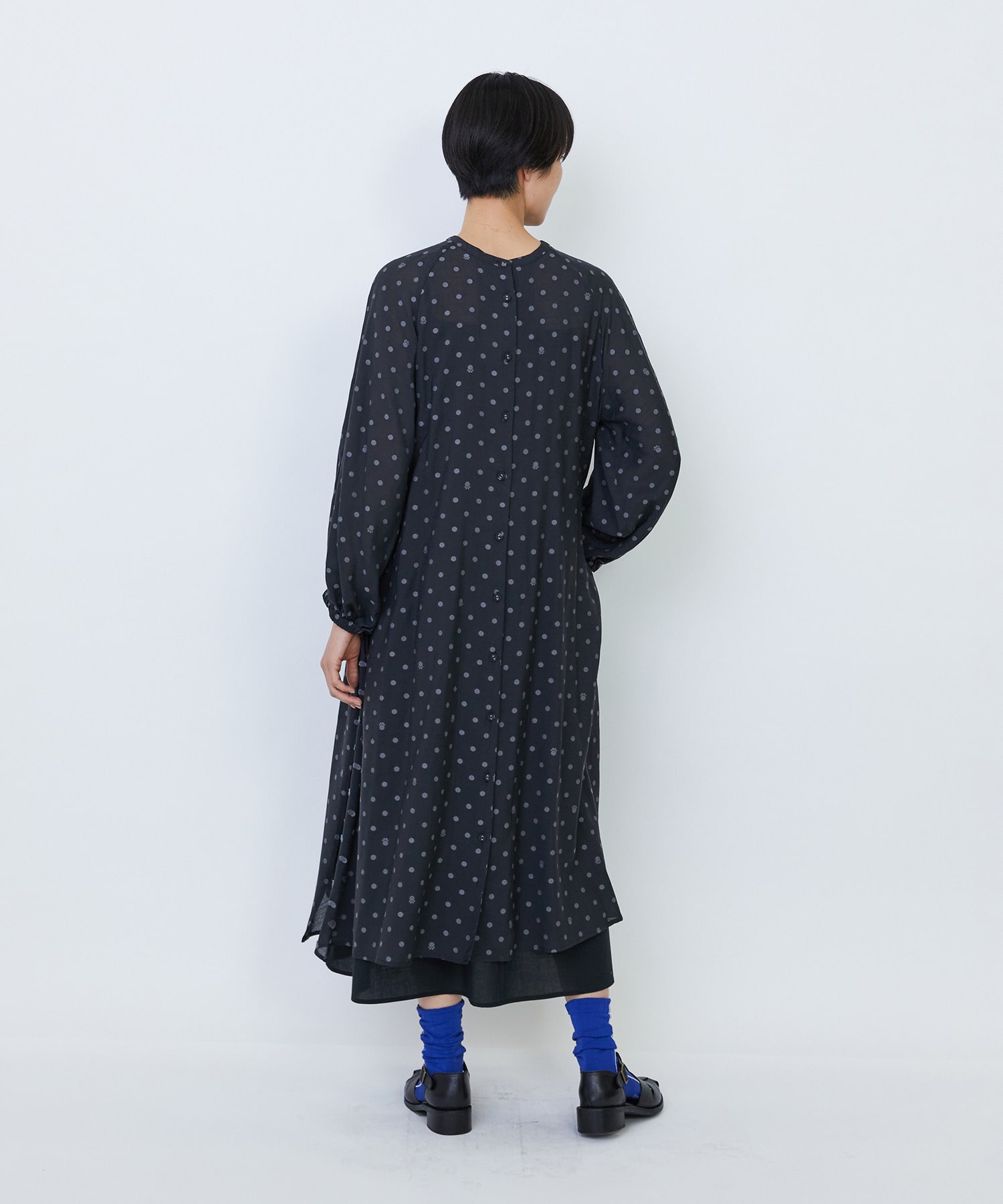 【LOISIR】【3WAY】オリジナル柄カットジャカードワンピース 詳細画像 ブラック系その他 15