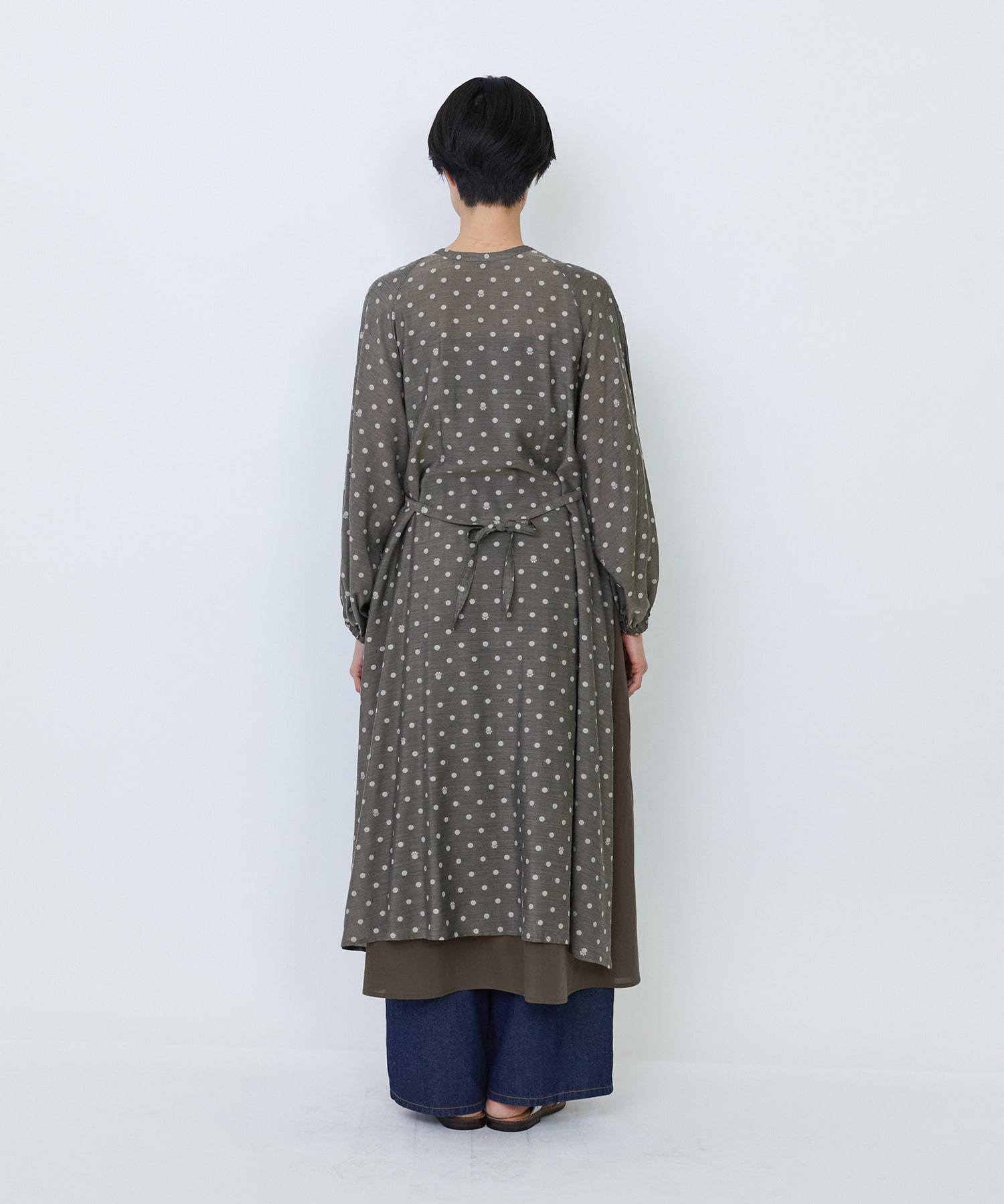 【LOISIR】【3WAY】オリジナル柄カットジャカードワンピース 詳細画像 ブラック系その他 21