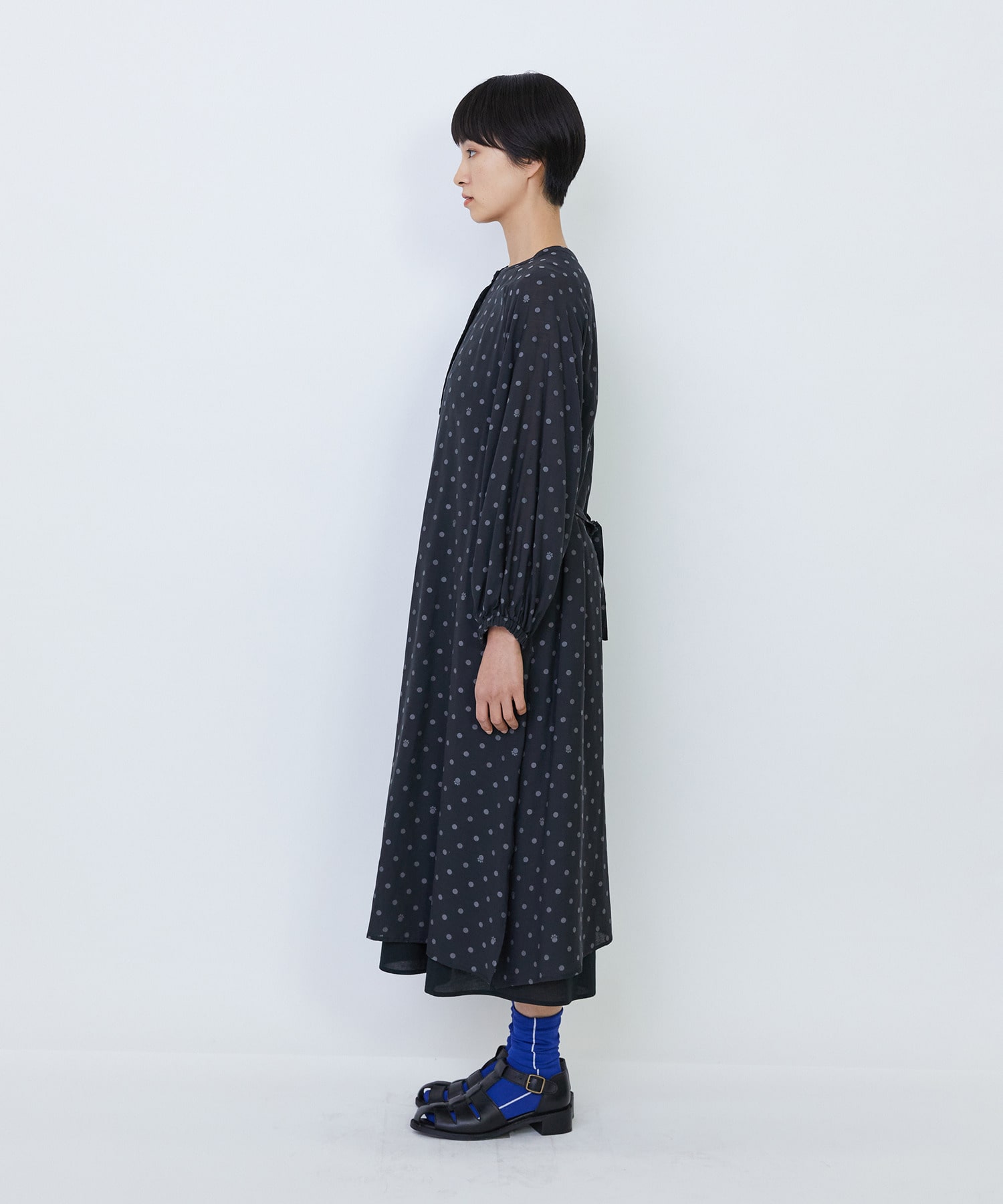 【LOISIR】【3WAY】オリジナル柄カットジャカードワンピース 詳細画像 ブラック系その他 24