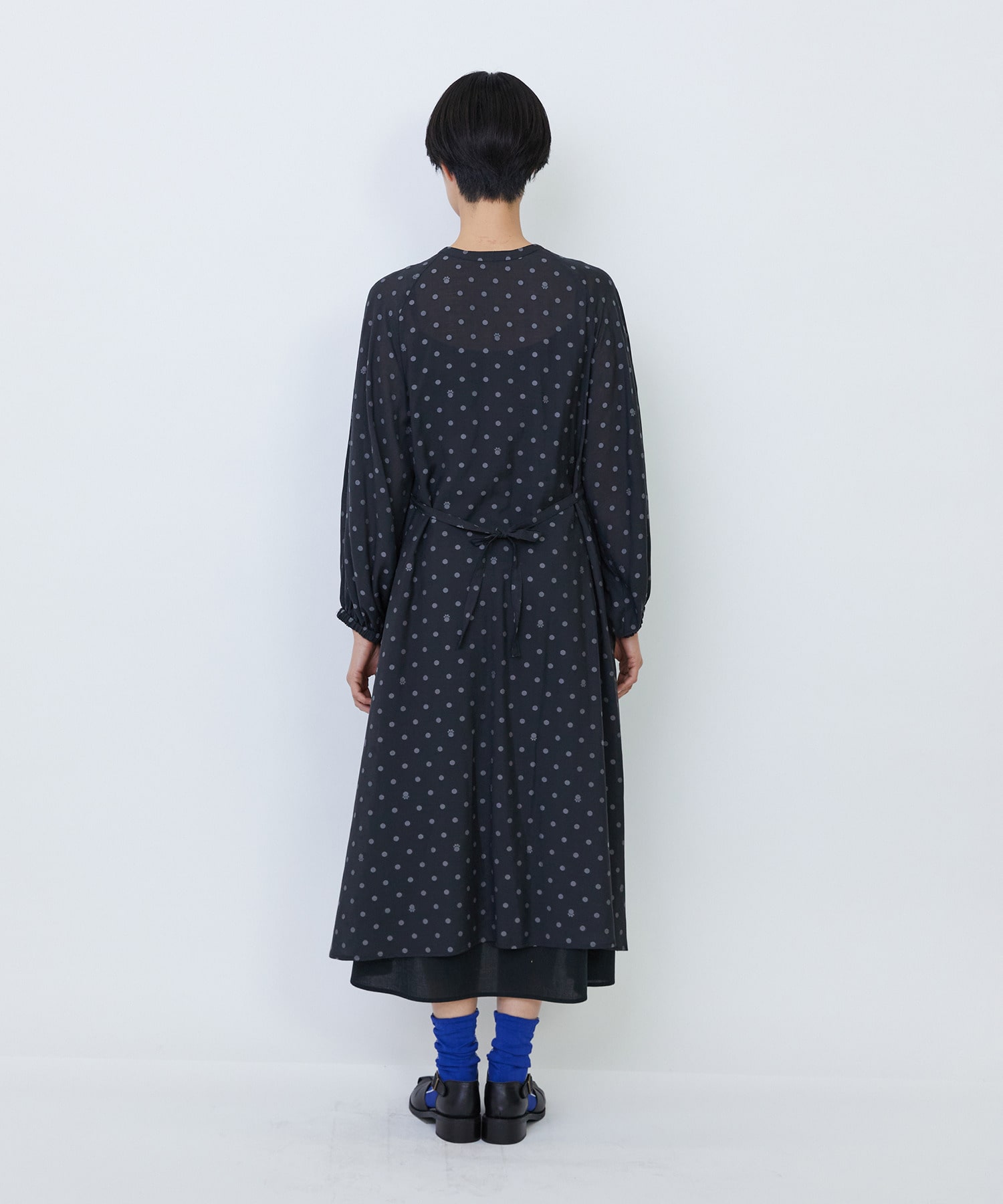 【LOISIR】【3WAY】オリジナル柄カットジャカードワンピース 詳細画像 ブラック系その他 25