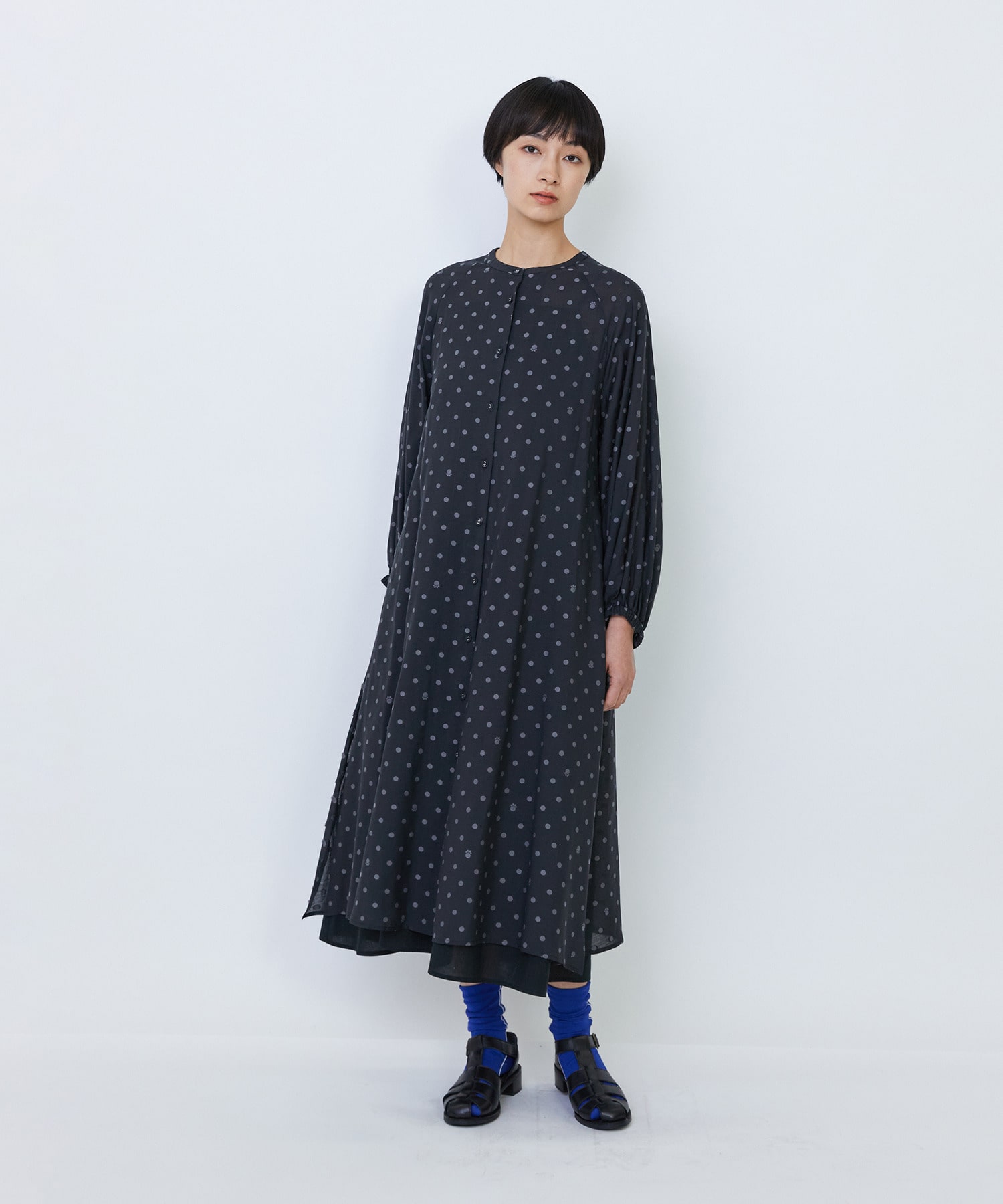 【LOISIR】【3WAY】オリジナル柄カットジャカードワンピース 詳細画像 ブラック系その他 1