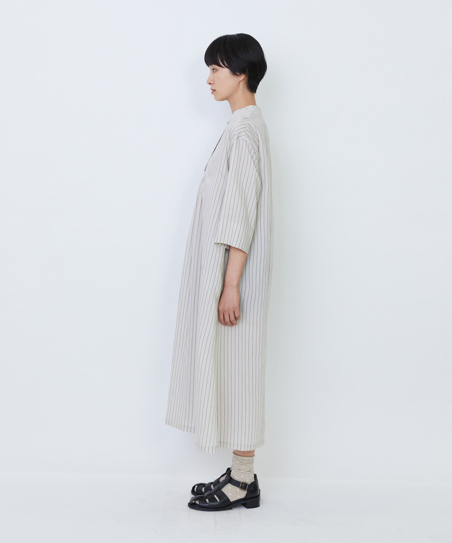【LOISIR】Aラインワンピース 詳細画像 ストライプ 12