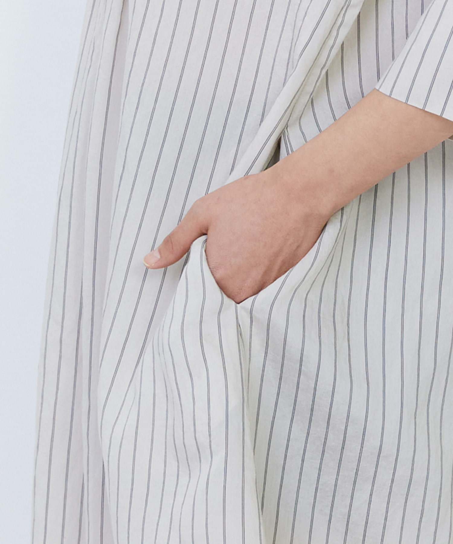 【LOISIR】Aラインワンピース 詳細画像 ストライプ 17