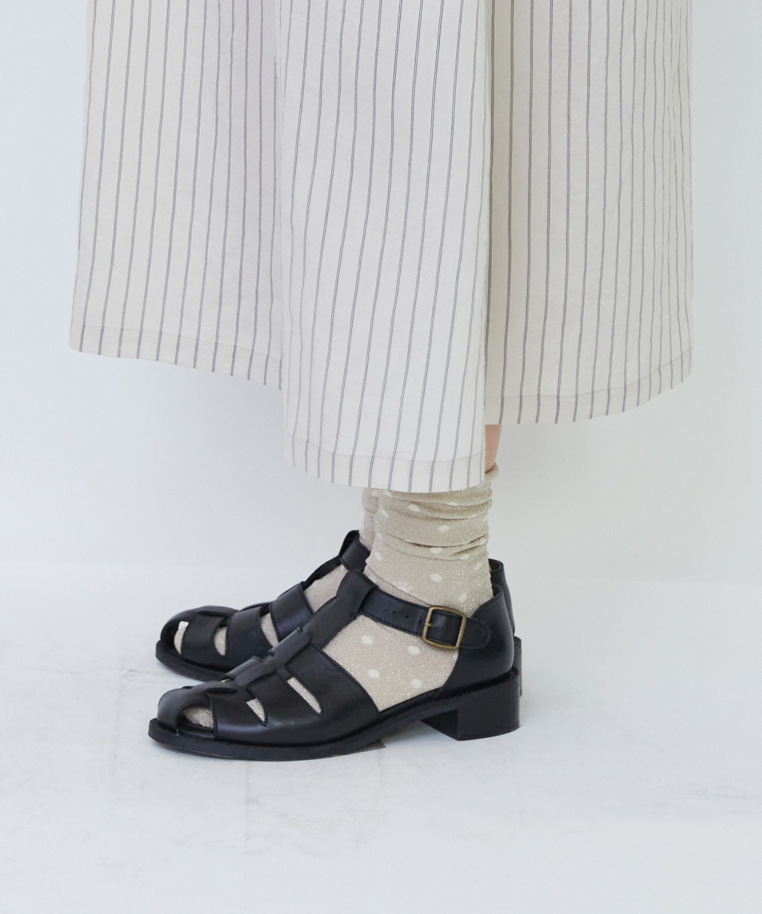 【LOISIR】Aラインワンピース 詳細画像 ストライプ 18