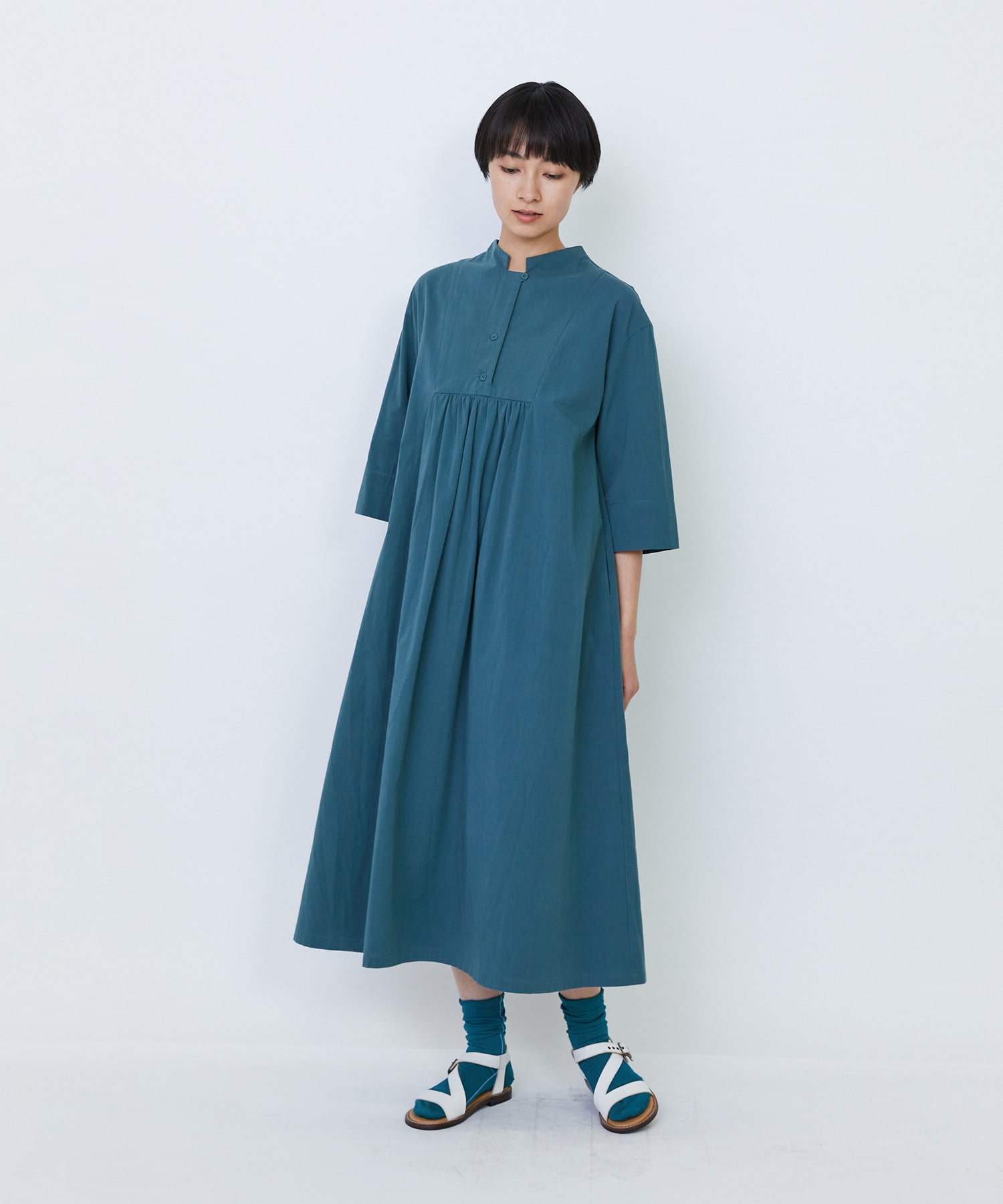 【LOISIR】Aラインワンピース 詳細画像 ストライプ 2