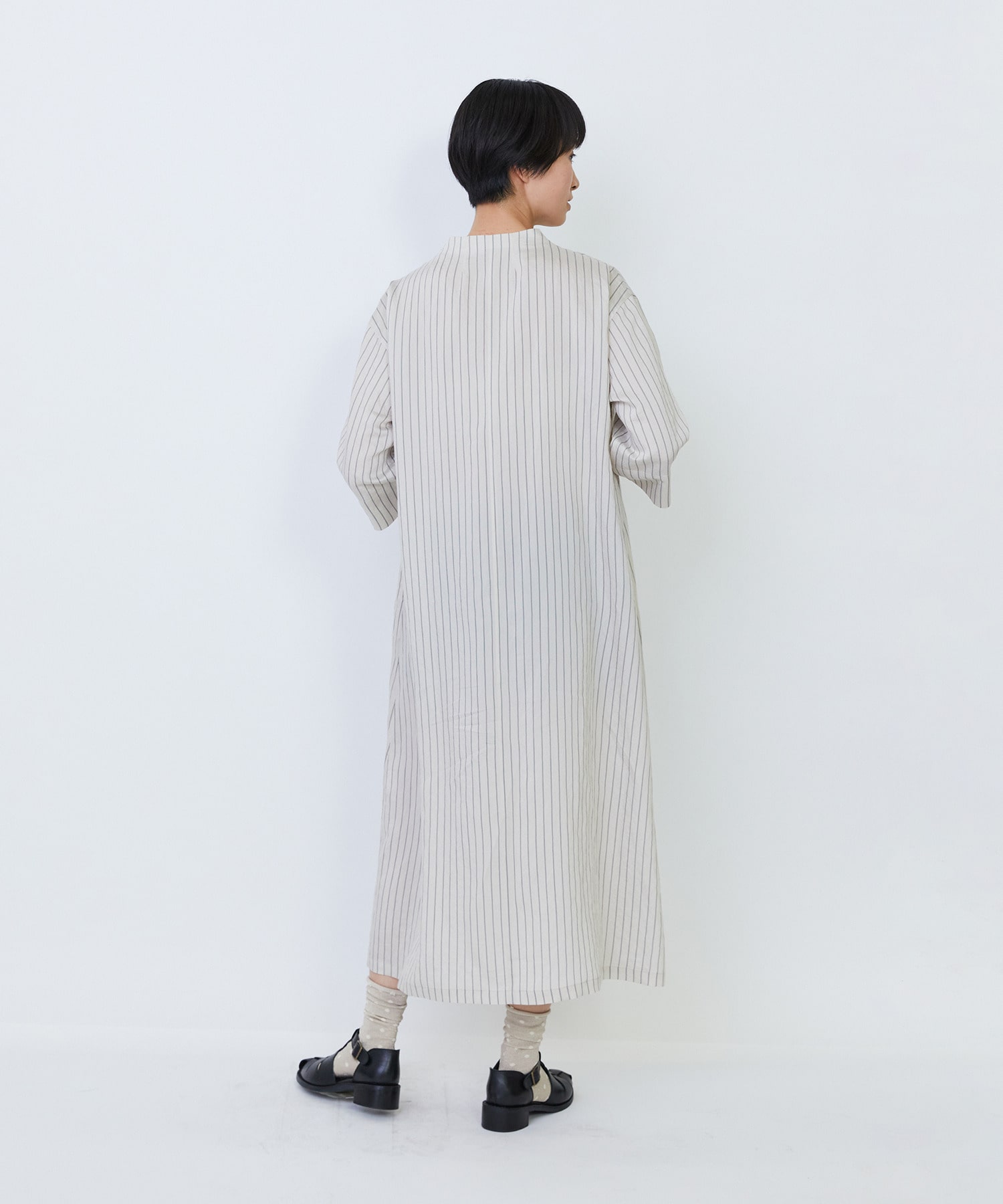 【LOISIR】Aラインワンピース 詳細画像 ストライプ 7