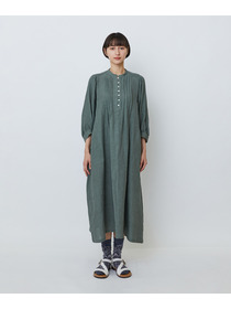 【LOISIR】グランジリネンタックディテールワンピース 詳細画像 カーキ 11