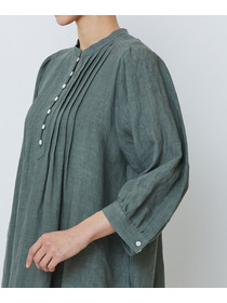【LOISIR】グランジリネンタックディテールワンピース 詳細画像 カーキ 16