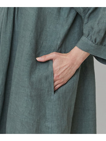 【LOISIR】グランジリネンタックディテールワンピース 詳細画像 カーキ 17