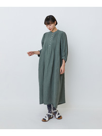 【LOISIR】グランジリネンタックディテールワンピース 詳細画像 カーキ 5
