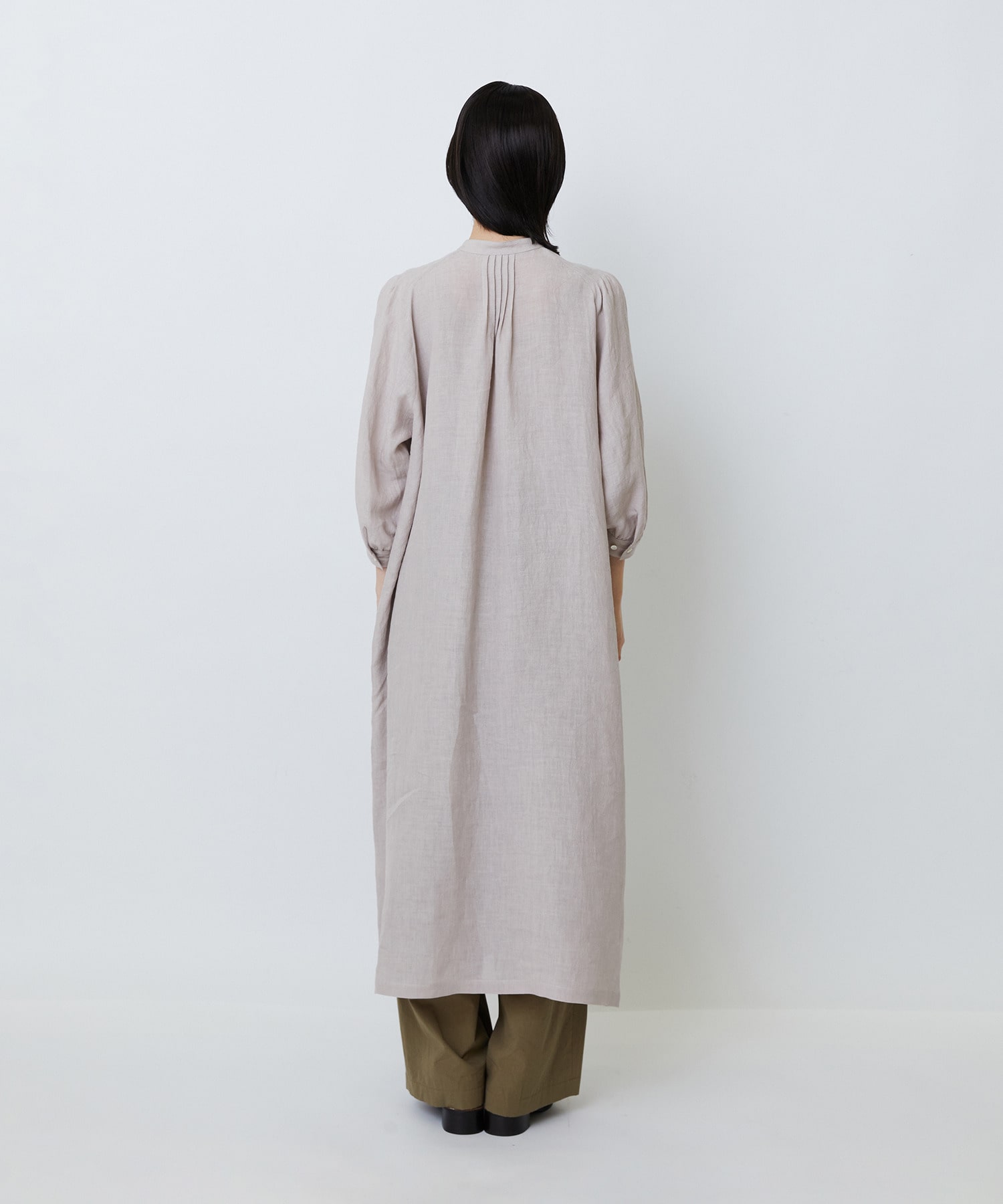 【LOISIR】グランジリネンタックディテールワンピース 詳細画像 カーキ 10