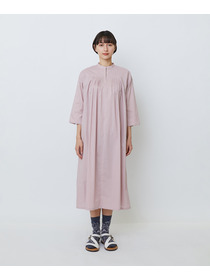 【LOISIR】オーガニックコットンローンスタンドカラーワンピース 詳細画像 ブラック 10