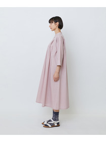 【LOISIR】オーガニックコットンローンスタンドカラーワンピース 詳細画像 ブラック 11