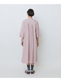 【LOISIR】オーガニックコットンローンスタンドカラーワンピース 詳細画像 ブラック 12