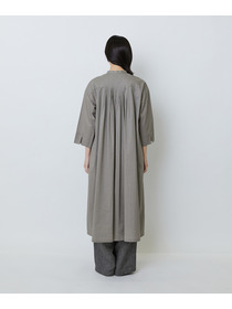 【LOISIR】オーガニックコットンローンスタンドカラーワンピース 詳細画像 ブラック 15