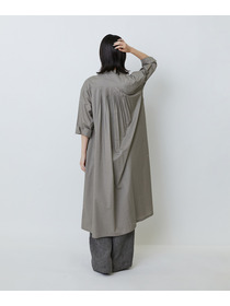 【LOISIR】オーガニックコットンローンスタンドカラーワンピース 詳細画像 ブラック 6