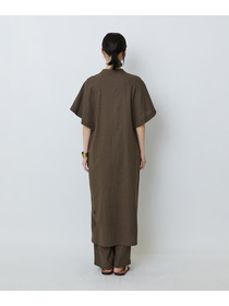 【LOISIR】コットンリネンクロス刺繍入りワンピース 詳細画像 ブラック 10