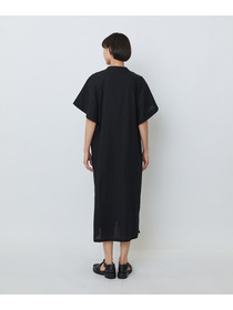 【LOISIR】コットンリネンクロス刺繍入りワンピース 詳細画像 ブラック 13