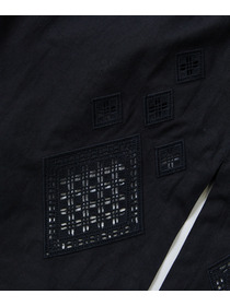 【LOISIR】コットンリネンクロス刺繍入りワンピース 詳細画像 ブラック 19