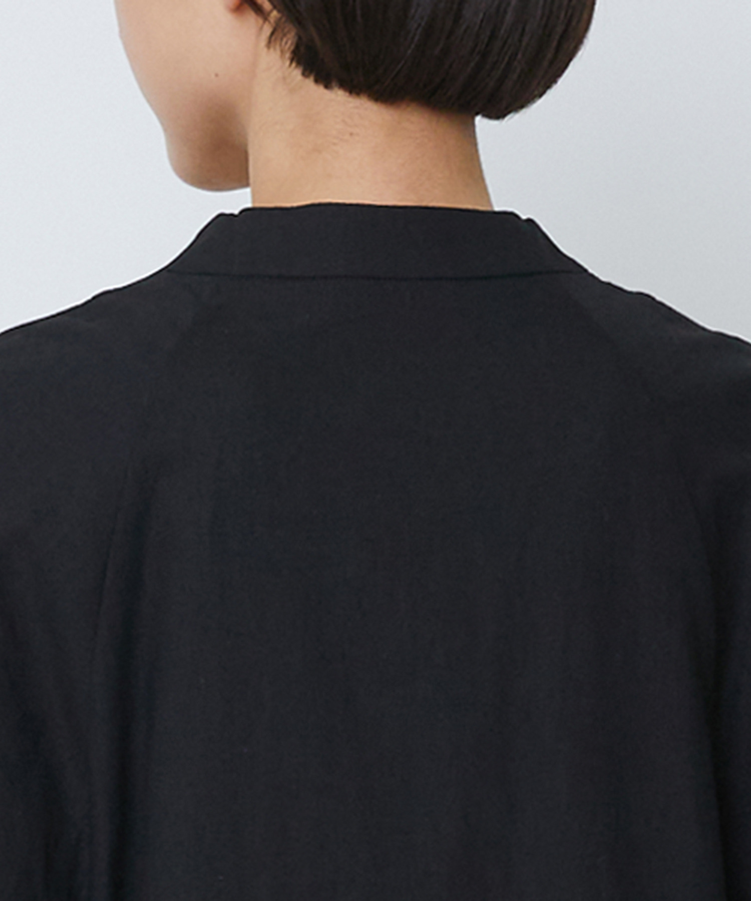 【LOISIR】コットンリネンクロス刺繍入りワンピース 詳細画像 ブラック 15