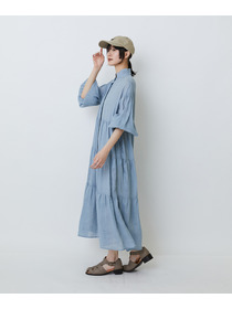 【LOISIR】ラミーティアードワンピース 詳細画像 ブラウン 10