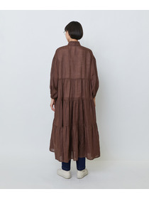 【LOISIR】ラミーティアードワンピース 詳細画像 ブラウン 14