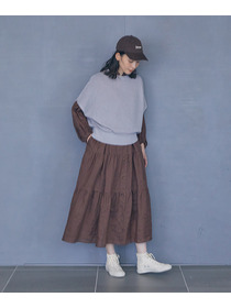 【LOISIR】ラミーティアードワンピース 詳細画像 ブラウン 2