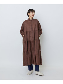 【LOISIR】ラミーティアードワンピース 詳細画像 ブラウン 4