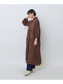 【LOISIR】ラミーティアードワンピース 詳細画像 ブラウン 5