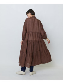 【LOISIR】ラミーティアードワンピース 詳細画像 ブラウン 6