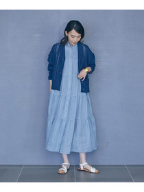 【LOISIR】ラミーティアードワンピース 詳細画像 ブラウン 8