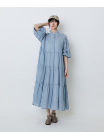 【LOISIR】ラミーティアードワンピース 詳細画像 ブラウン 9