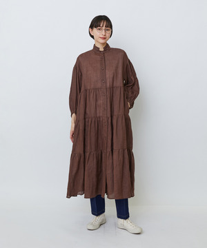 【LOISIR】ラミーティアードワンピース 詳細画像 ブラウン 1