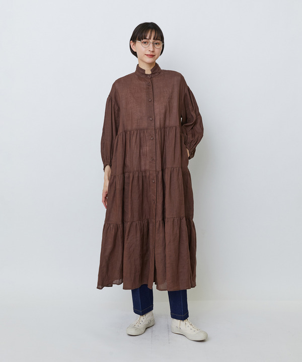 ラミーティアードワンピース 詳細画像 ブラウン 1