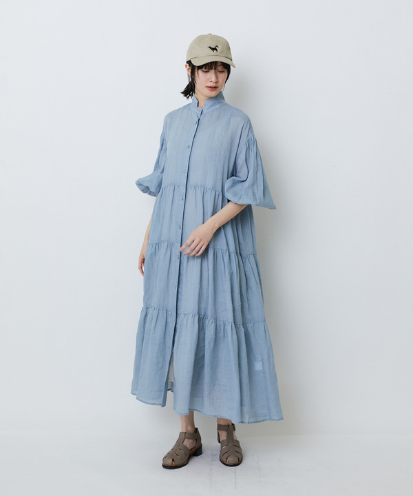 【LOISIR】ラミーティアードワンピース