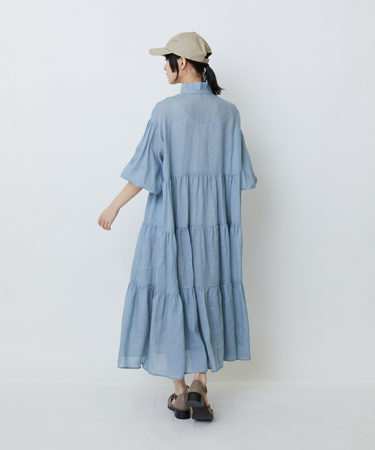 【LOISIR】ラミーティアードワンピース 詳細画像 ブラウン 11