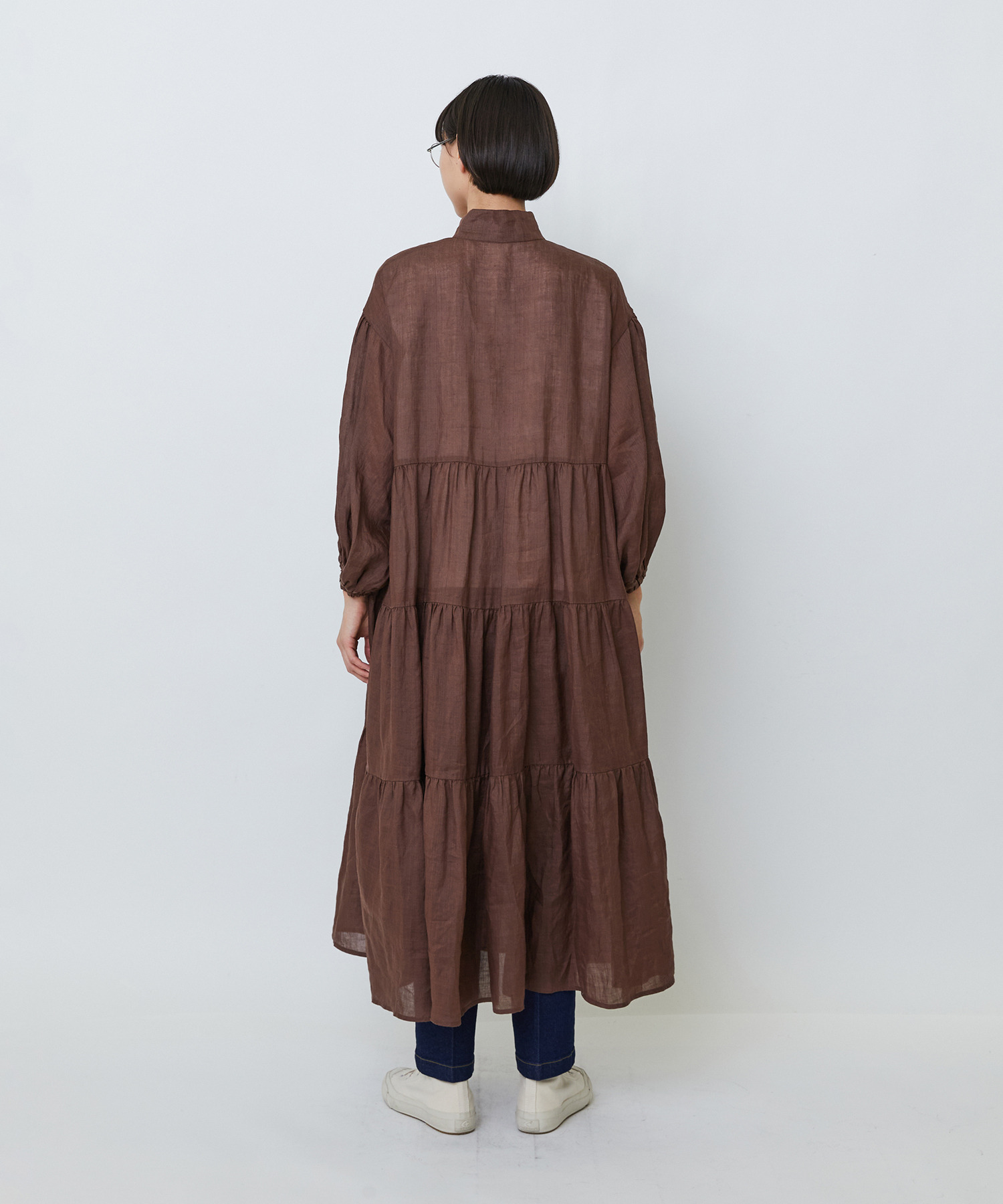 【LOISIR】ラミーティアードワンピース 詳細画像 ブラウン 14