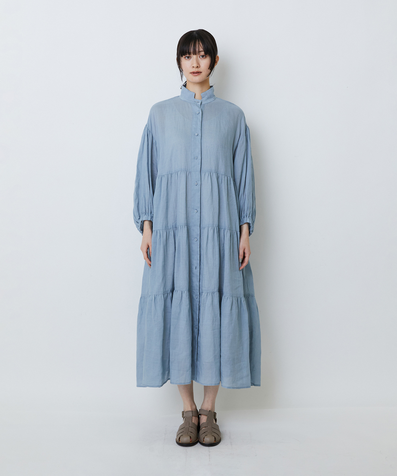 【LOISIR】ラミーティアードワンピース 詳細画像 ブラウン 15